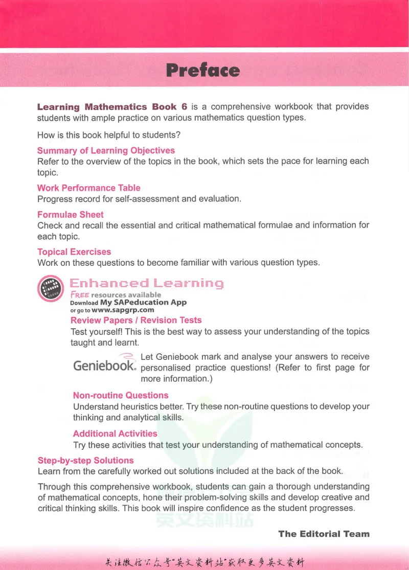 《新加坡SAPLearningMathematics数学教材小学6级_小初高学习资料合集（每天更新）_国外原版英文教辅汇总_新加坡SAP系列_新加坡SAPLearningMathematics数学教材》第4页预览
