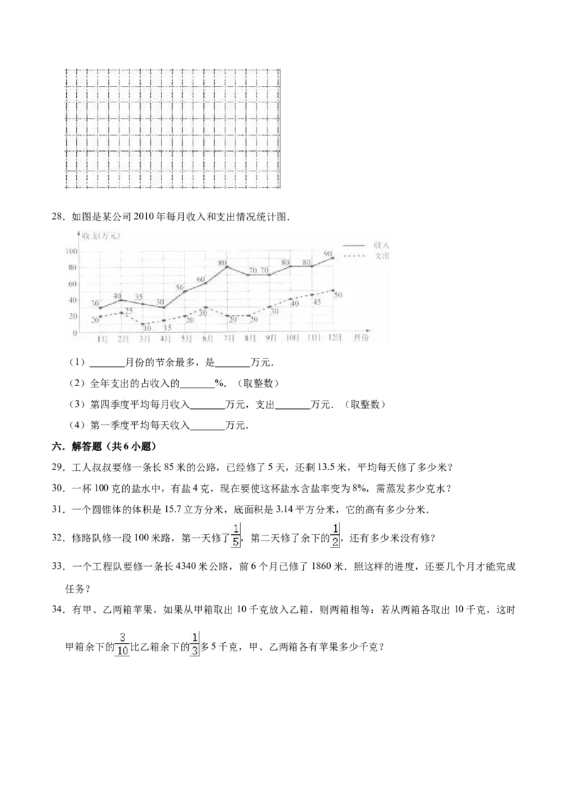 《小升初数学模拟试题（33）苏教版（含解析）_小学1-6年级全科全套_1-6年级全科下册_六年级_数学_数学六下苏教版》第3页预览