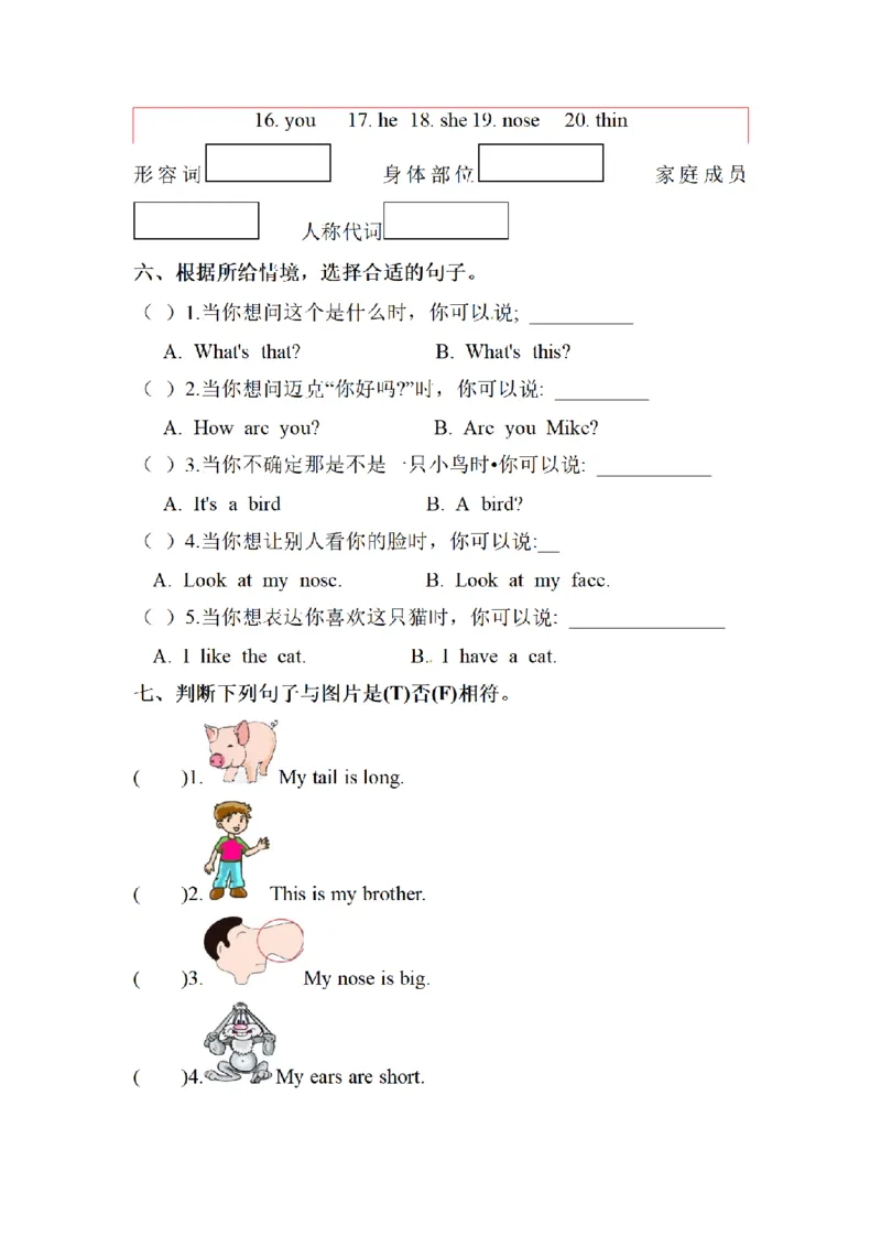 《三（上）英语（牛津上海版）专项训练语法_小学1-6年级全科全套_1-6年级全科上册_三年级_英语_A三年级英语（牛津上海版）_牛津英语三上专项训练》第2页预览