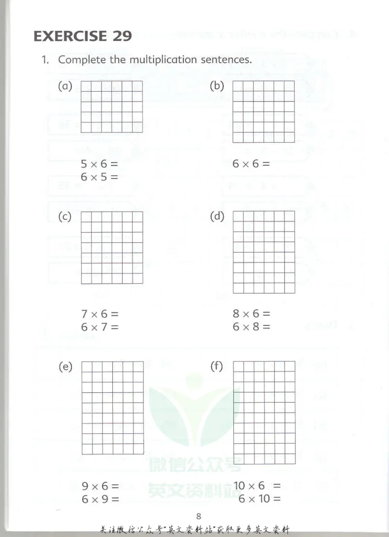《新加坡PrimaryMathematics3AWorkbookPart2_小初高学习资料合集（每天更新）_国外原版英文教辅汇总_新加坡小学数学PrimaryMathematics》第9页预览