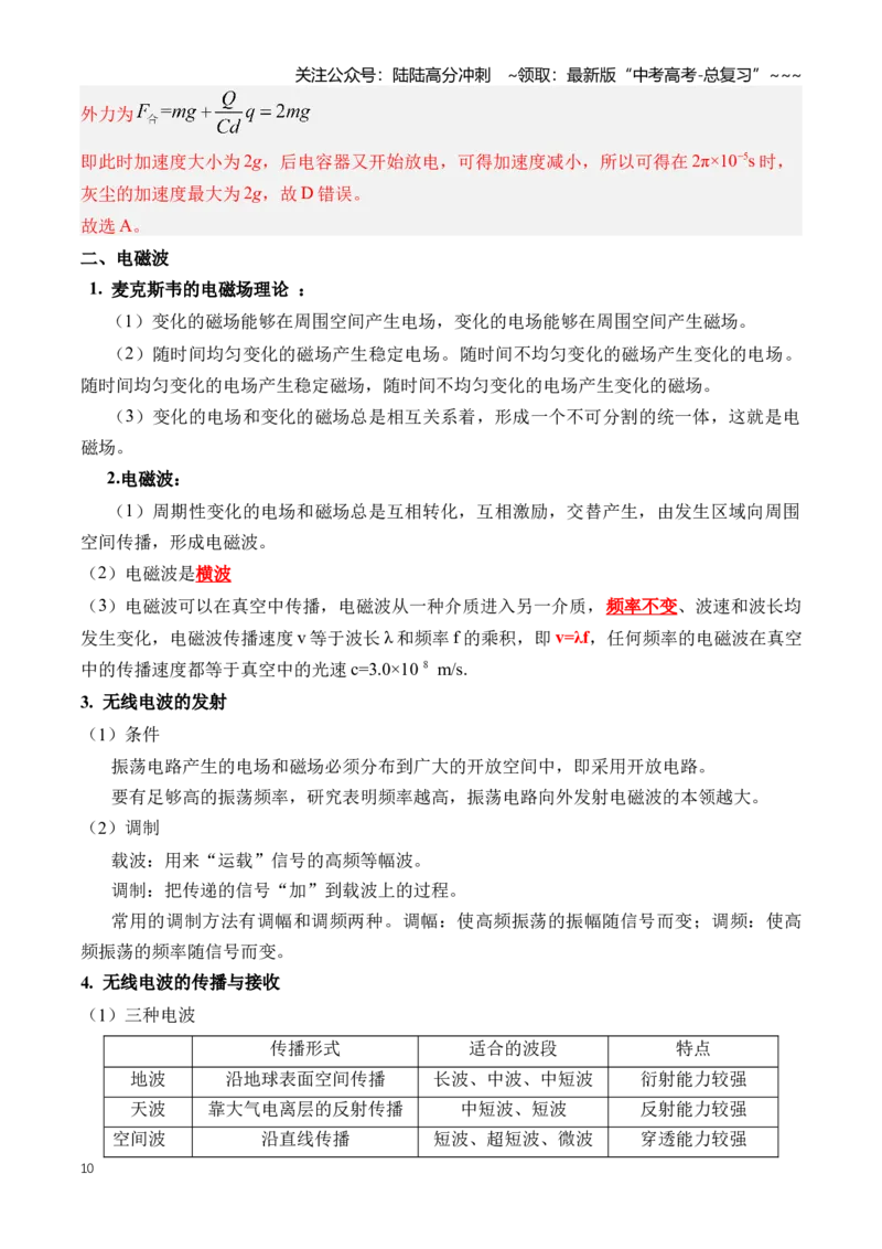 《专题14交变电流（知识清单）（全国通用）（教师版）_04-物理-高考总复习_一轮复习_2026年-物理高考一轮复习_2026年高考物理一轮复习讲义+练习+课件（新教材新高考）-G55_2026版》第10页预览