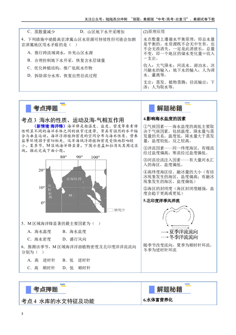《猜押04水的运动-（新高考通用）（学生版）_07-地理-高考总复习_专项复习_2025年_2025年高考地理抢分秘籍（新高考专用）_2025版》第3页预览