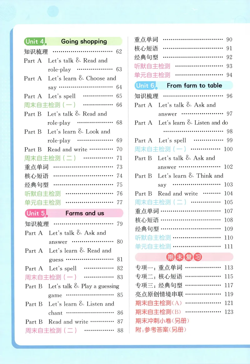 《四年级英语下册人教版26春《亮点给力默写天天练》_小初高学习资料合集（每天更新）_2026春《亮点给力英语默写天天练》_四年级英语下册人教版26春《亮点给力默写天天练》》第6页预览