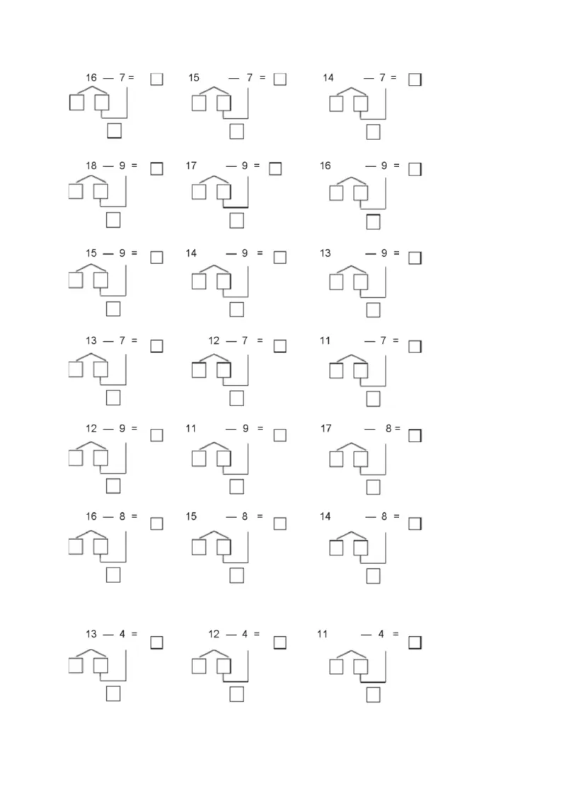 《幼小衔接一年级上册数学破十法专项练习_小学1-6年级全科全套_1-6年级全科上册_一年级_数学_A一年级数学（通用版）_通用版数学一上专项练习》第3页预览