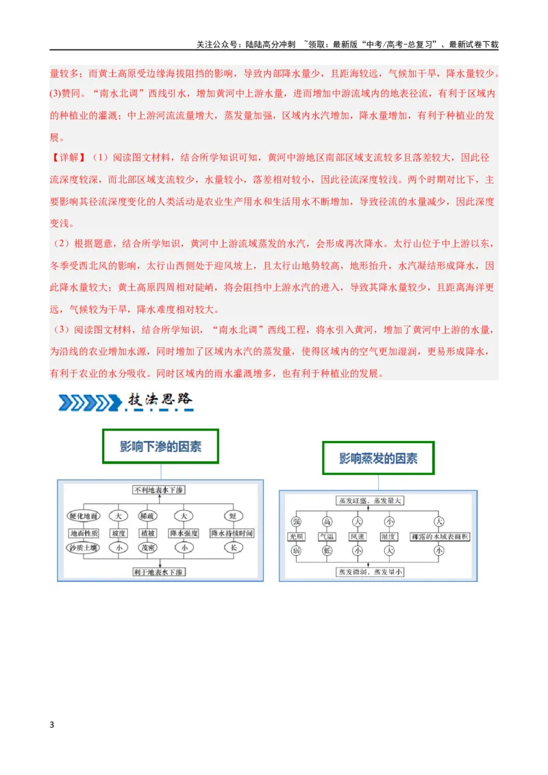 《大题02水与河湖（5大热点角度）（解析版）_07-地理-高考总复习_专项复习_2024年_2024年新高考地理大题突破限时集训大题专题精做_资料》第3页预览