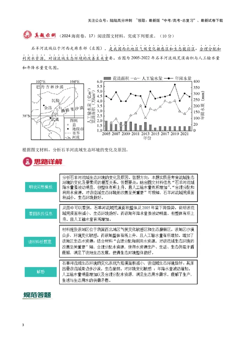 《模板09区域生态环境（答题模板）-（原卷版）_07-地理-高考总复习_专项复习_2025年_2025年高考地理答题技巧与答题模板（全国通用）》第3页预览