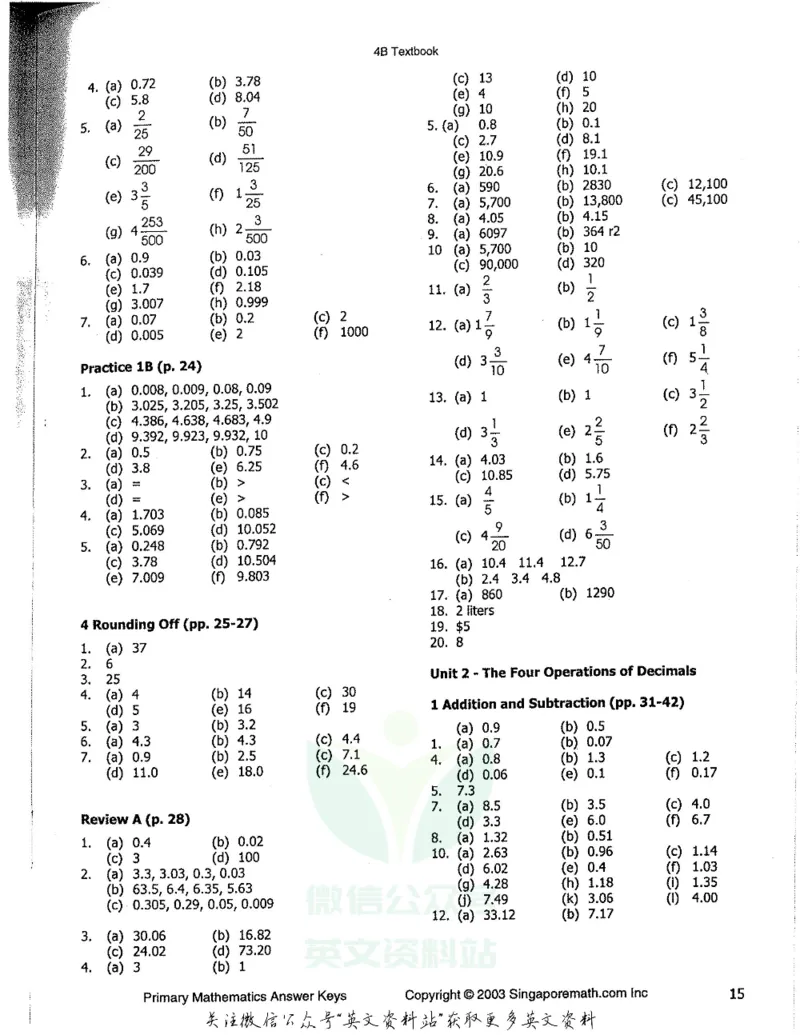 《新加坡PrimaryMathematics4BAnswerkey_小初高学习资料合集（每天更新）_国外原版英文教辅汇总_新加坡小学数学PrimaryMathematics》第2页预览