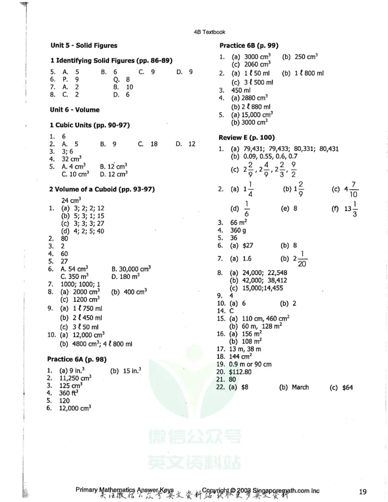 《新加坡PrimaryMathematics4BAnswerkey_小初高学习资料合集（每天更新）_国外原版英文教辅汇总_新加坡小学数学PrimaryMathematics》第6页预览