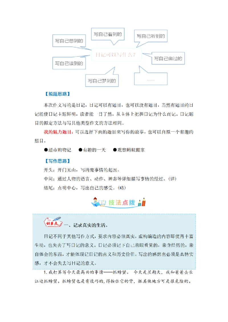 《三（上）语文同步作文（第1套）-第2单元：写日记（写作指导+范文赏析+病文升格）_小学1-6年级全科全套_1-6年级全科上册_三年级_语文_语文三上单元习作》第2页预览