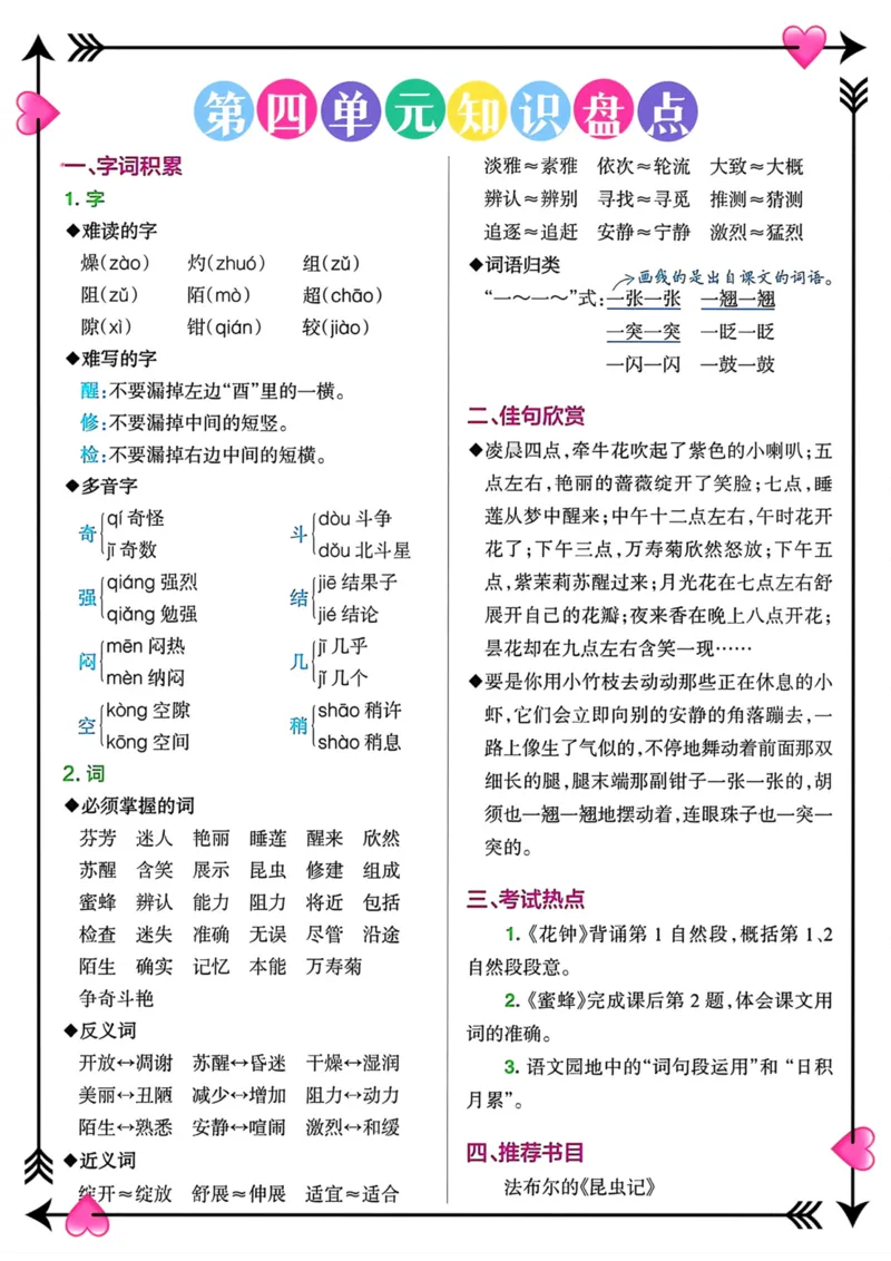 《三年级语文下册1-8单元知识盘点(1)_小学1-6年级全科全套_1-6年级全科下册_三年级_三年级下语文_语文三下单元知识总结》第4页预览