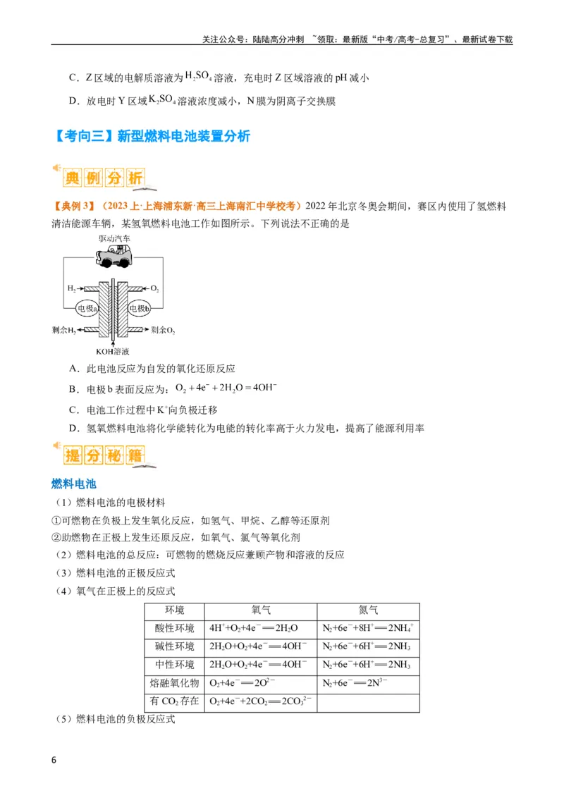 《题型11新型电化学装置分析（原卷版）_05-化学-高考总复习_二轮复习_2024年_2024年新高考化学二轮复习热点题型归纳与变式演练》第6页预览