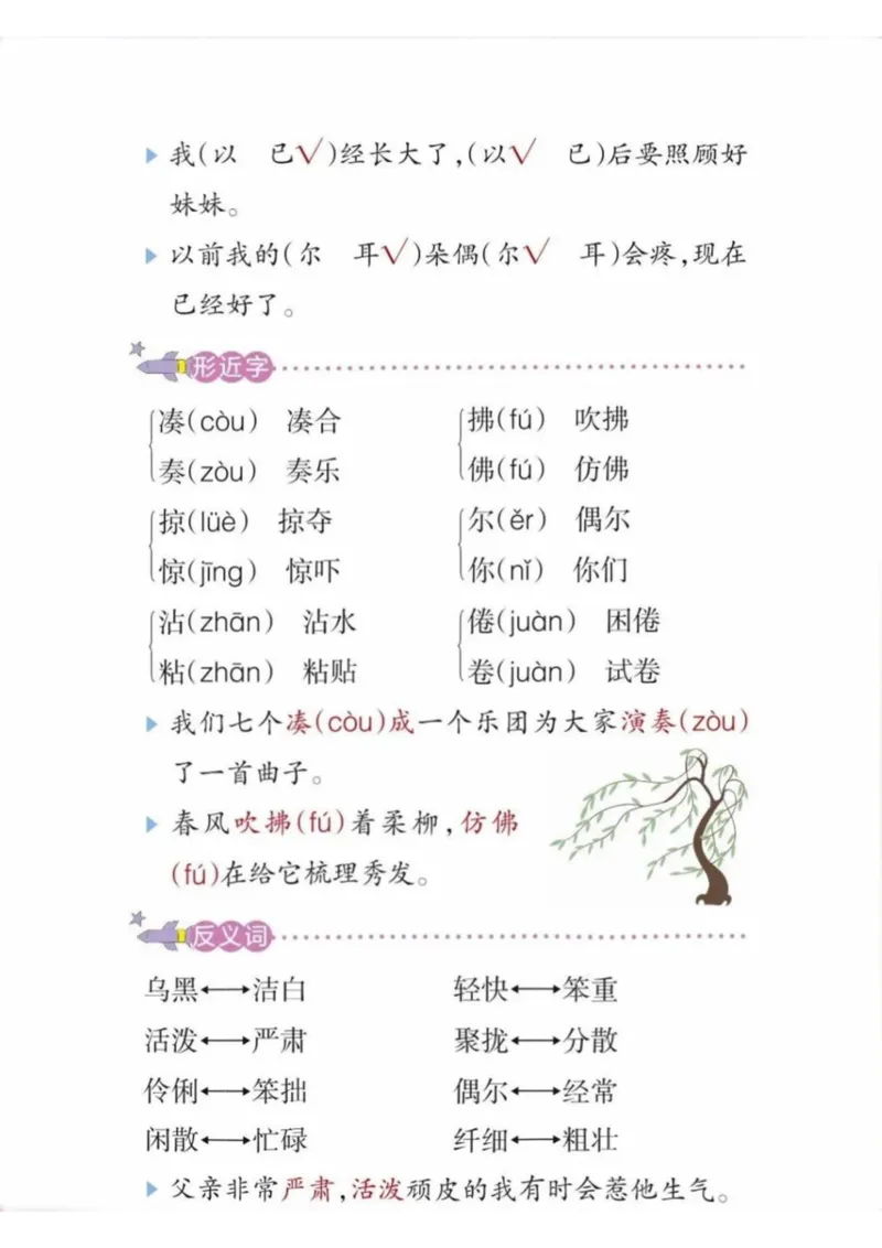 《三年级语文下册学霸笔记（1-4单元）_小学1-6年级全科全套_1-6年级全科下册_三年级_三年级下语文_语文三下每课考点总结》第6页预览