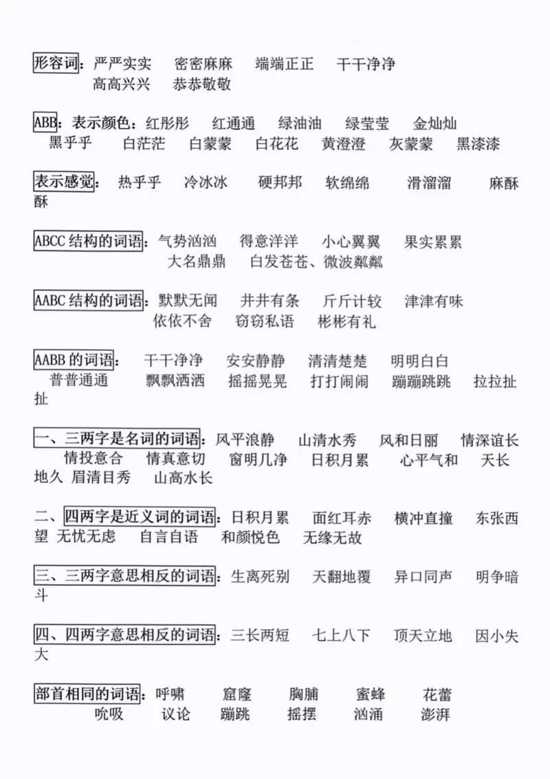 《三年级下册词语积累_小学1-6年级全科全套_1-6年级全科下册_三年级_三年级下语文_语文三下各类考点归纳》第3页预览