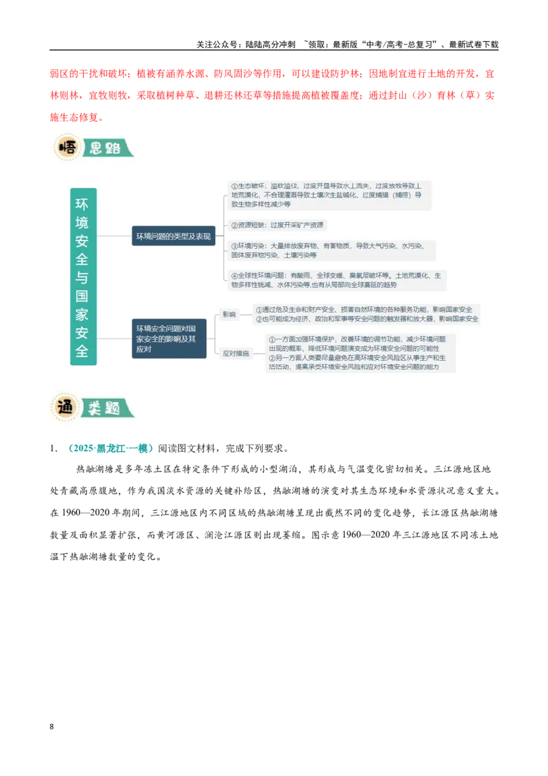 《大题13资源、环境与国家安全（2大热点角度）（教师版）（黑吉辽蒙专用）_07-地理-高考总复习_专项复习_2025年_2025年高考地理大题突破+限时集训（黑吉辽蒙专用）》第8页预览