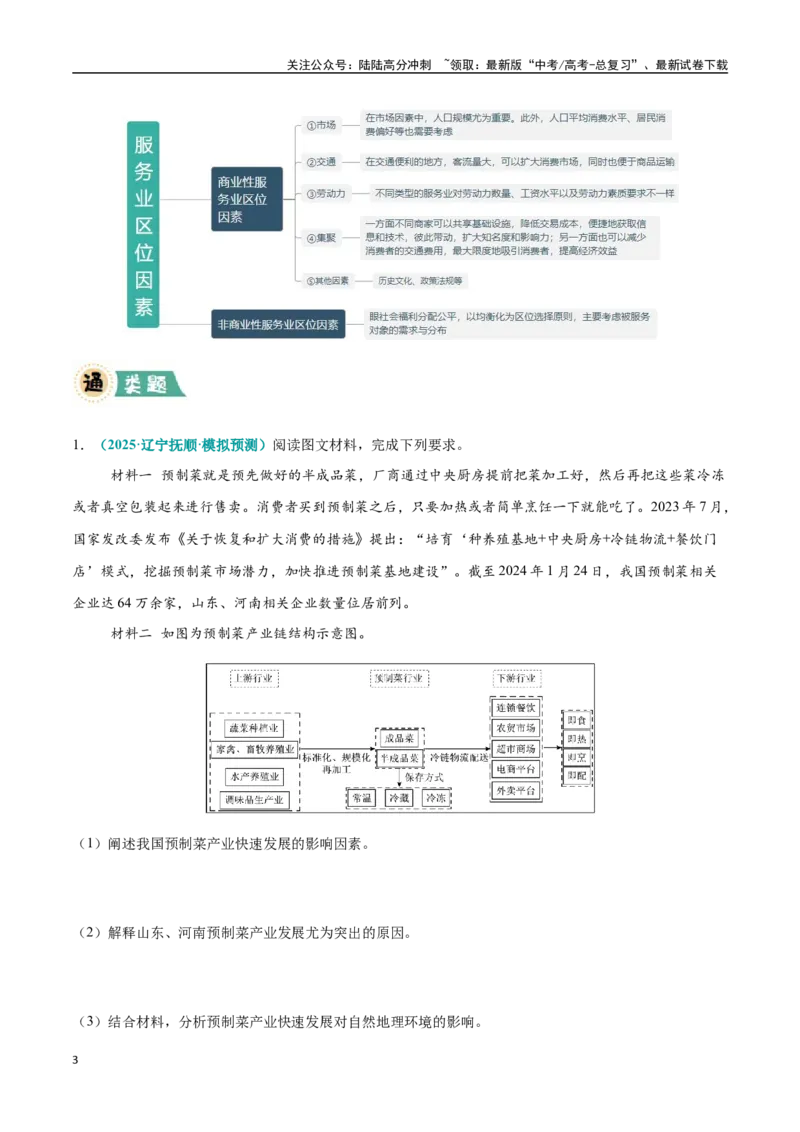 《大题10服务业区位因素及发展措施（3大热点角度）（学生版）（黑吉辽蒙专用）_07-地理-高考总复习_专项复习_2025年_2025年高考地理大题突破+限时集训（黑吉辽蒙专用）》第3页预览