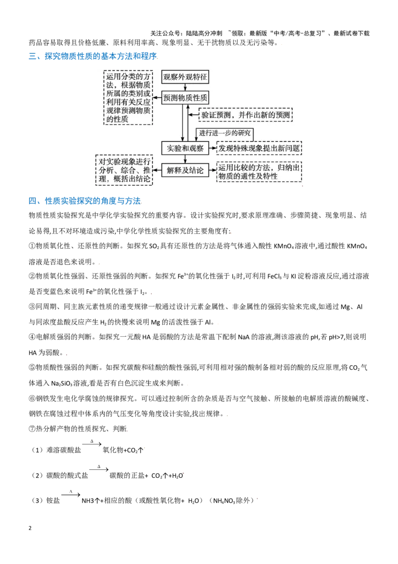 《题型09定性探究-（教师版）-33页_05-化学-高考总复习_专项复习_2025年_2025年高考化学实验常考题型突破_资料》第2页预览