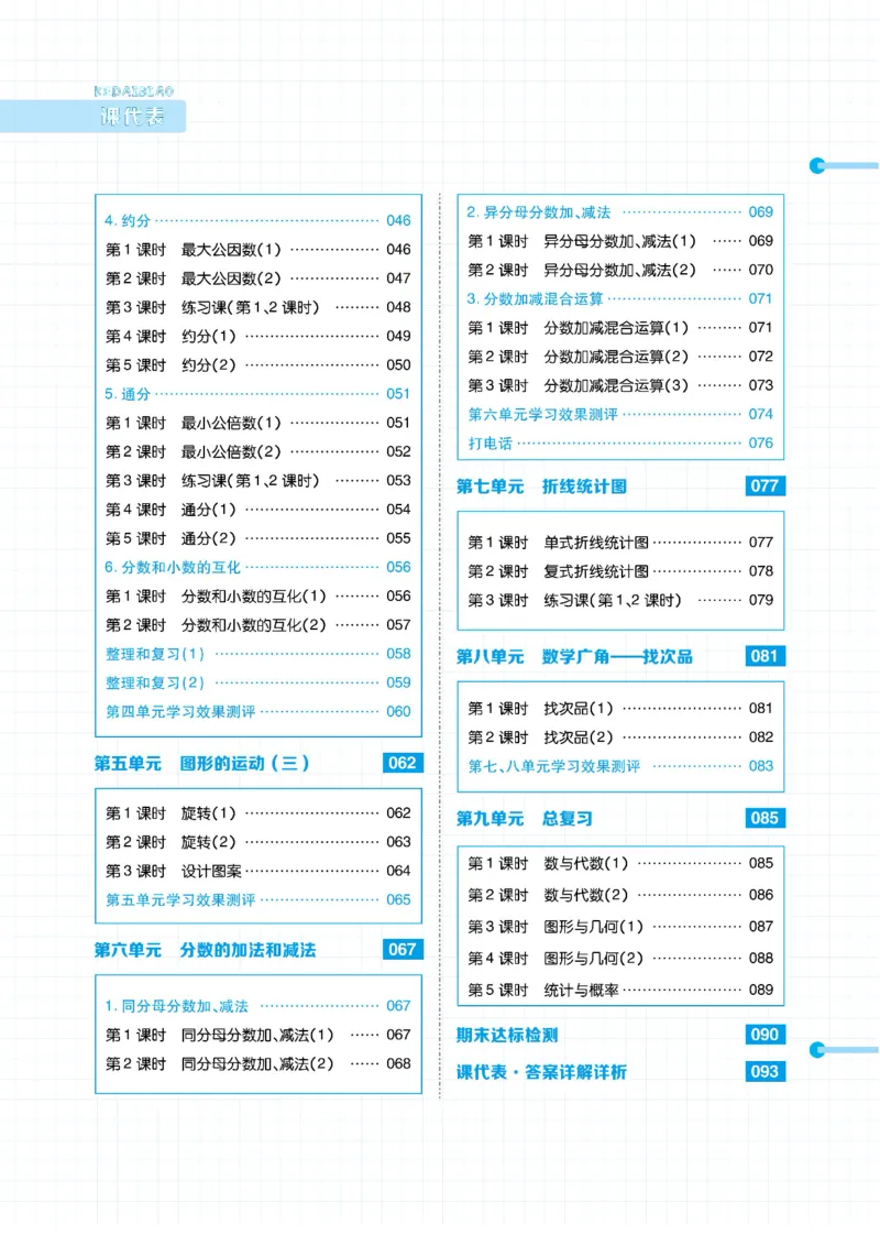 《《课代表》小学数学5年级下册人教版_小学1-6年级全科全套_1-6年级全科下册_五年级_五年级下数学_数学五下人教版》第3页预览