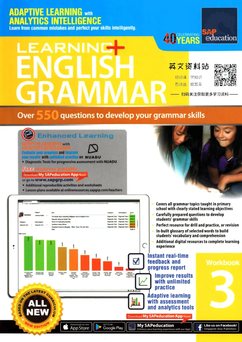 《新加坡SAPLearningGrammar语法练习册3级_小初高学习资料合集（每天更新）_国外原版英文教辅汇总_新加坡SAP系列_新加坡SAPLearningGrammar语法练习册》第1页预览