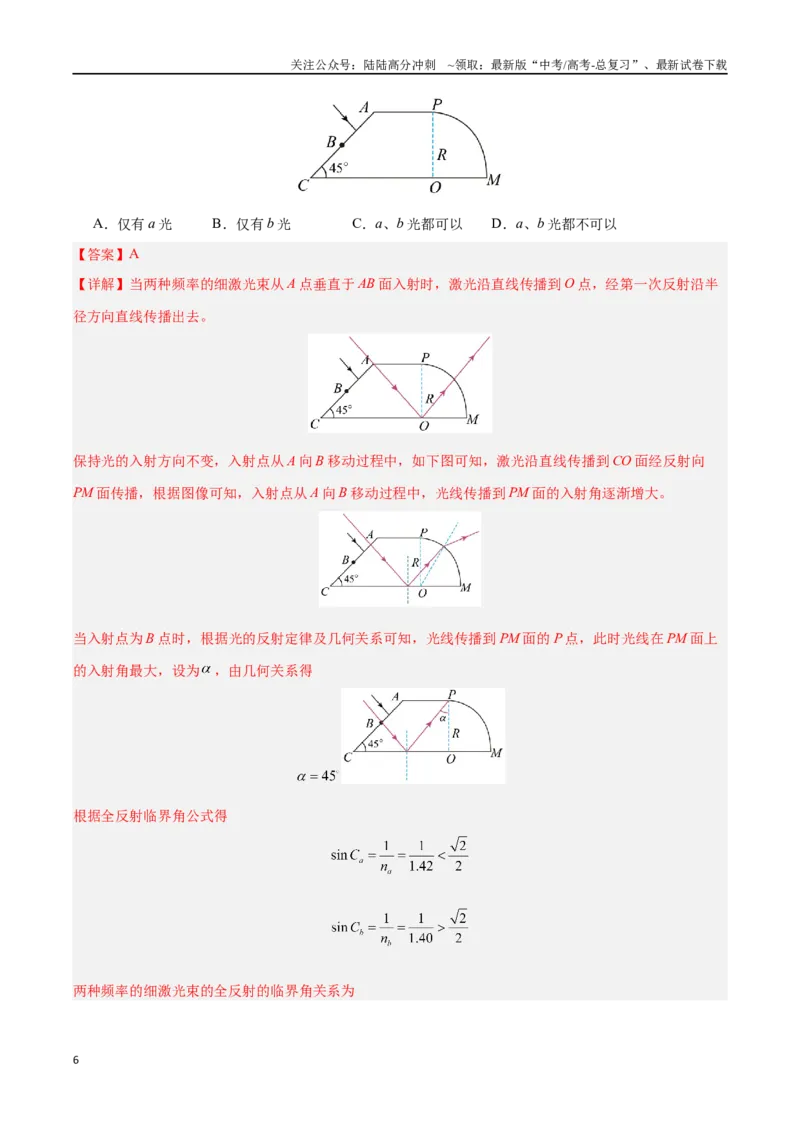 《专题17光（解析版）_04-物理-高考总复习_专项复习_2024年_2024年高考物理自我测评专题练（全国通用）_资料》第6页预览