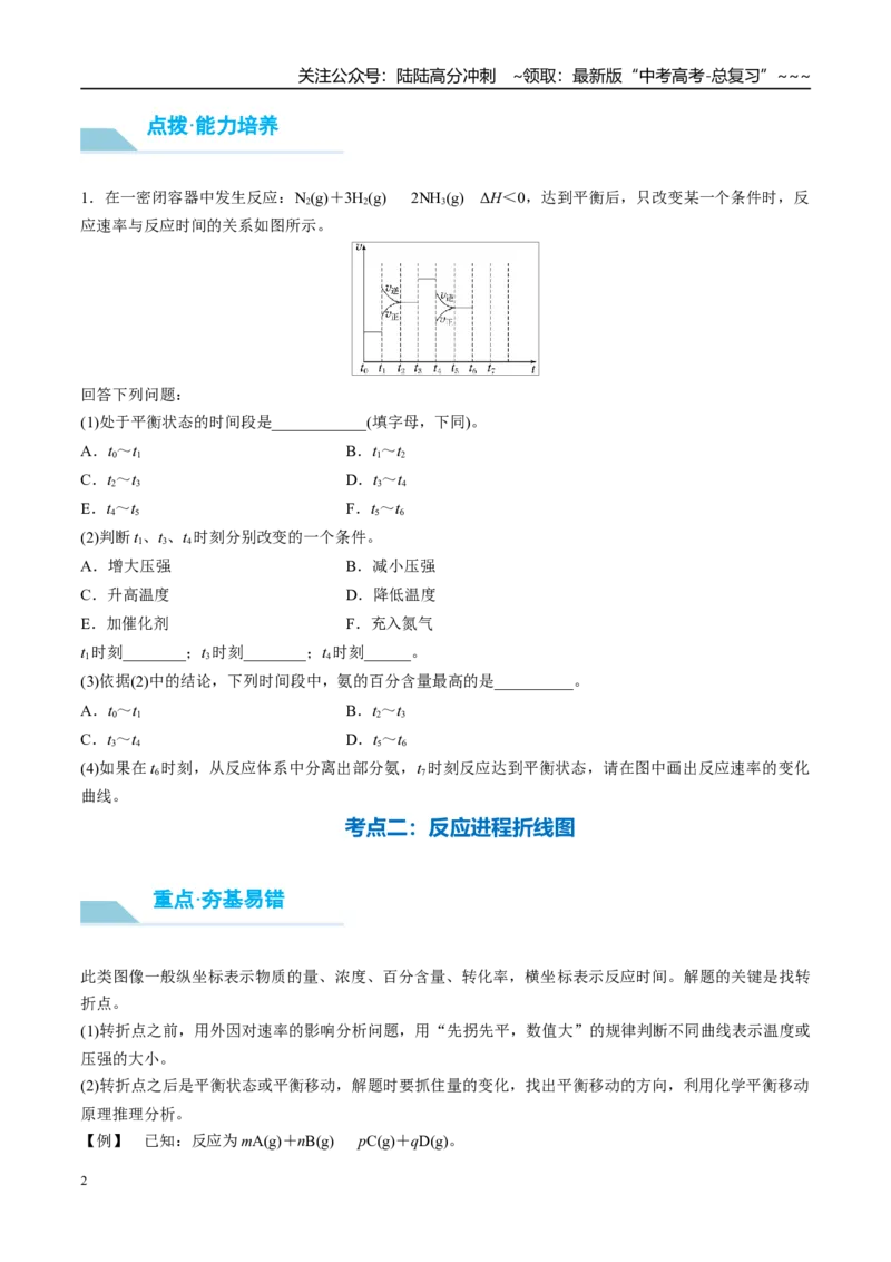 《（重点·方法·点拨）第44讲常考化学反应速率和化学平衡图像的分析-（学生版）_05-化学-高考总复习_一轮复习_2026年-化学高考一轮复习_2026年高考化学大一轮复习卓越讲义重难点-G355_资料》第2页预览