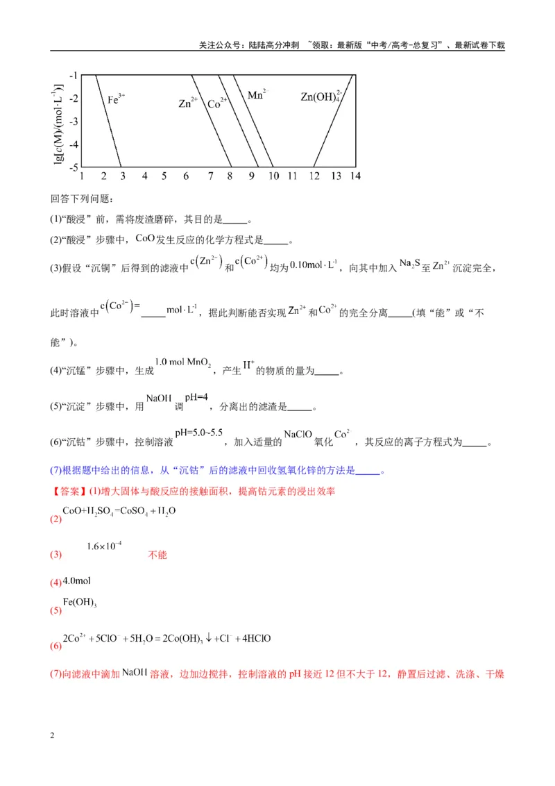《（能力版）微专题27化学工艺流程题-----物质的分离与提纯-（教师版）(全国版)_05-化学-高考总复习_一轮复习_2024年_2024高考化学一轮复习考点微专题考情分析经_资料_2025版》第2页预览