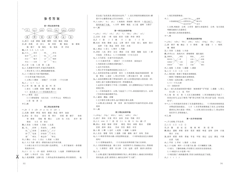《状元大考卷语文二年级下答案_小学1-6年级全科全套_1-6年级全科下册_二年级_二年级下语文_语文二下单元检测卷》第1页预览