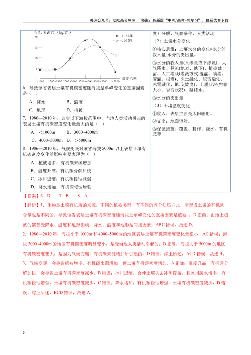 《猜押05自然环境的整体性和差异性（教师版）_07-地理-高考总复习_专项复习_2025年_2025年高考地理抢押秘籍（陕西、山西、宁夏、青海专用）》第6页预览