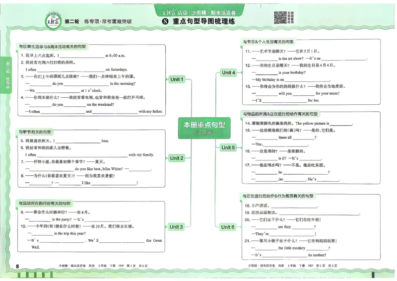 《英语PEP5年级下册_小初高学习资料合集（每天更新）_2026春《王朝霞期末活页卷》1-6年级下册》第9页预览