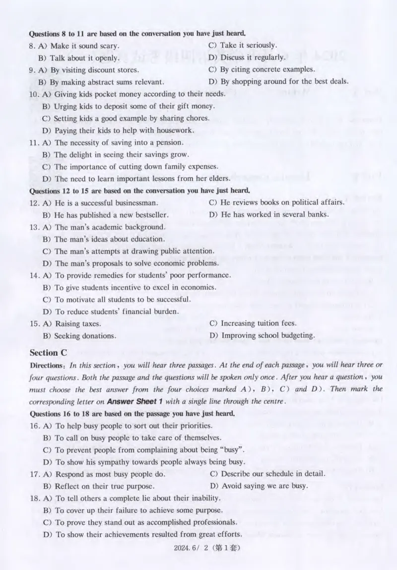 《星火英语四级黑旋风试卷全真试题+标准模拟_小初高学习资料合集（每天更新）_星火英语四级黑旋风试卷》第10页预览