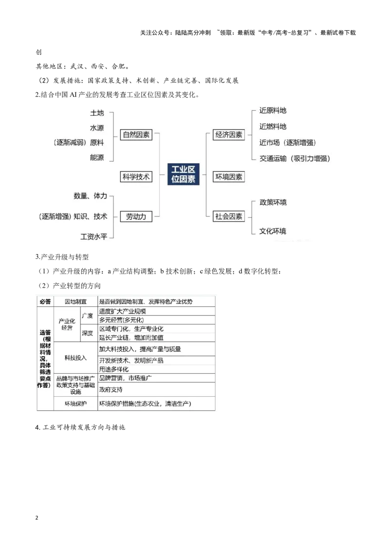 《热点03中国人工智能产业的发展（教师版）_07-地理-高考总复习_专项复习_2025年_2025年高考地理重难点讲义专练（西北四省专用）》第2页预览
