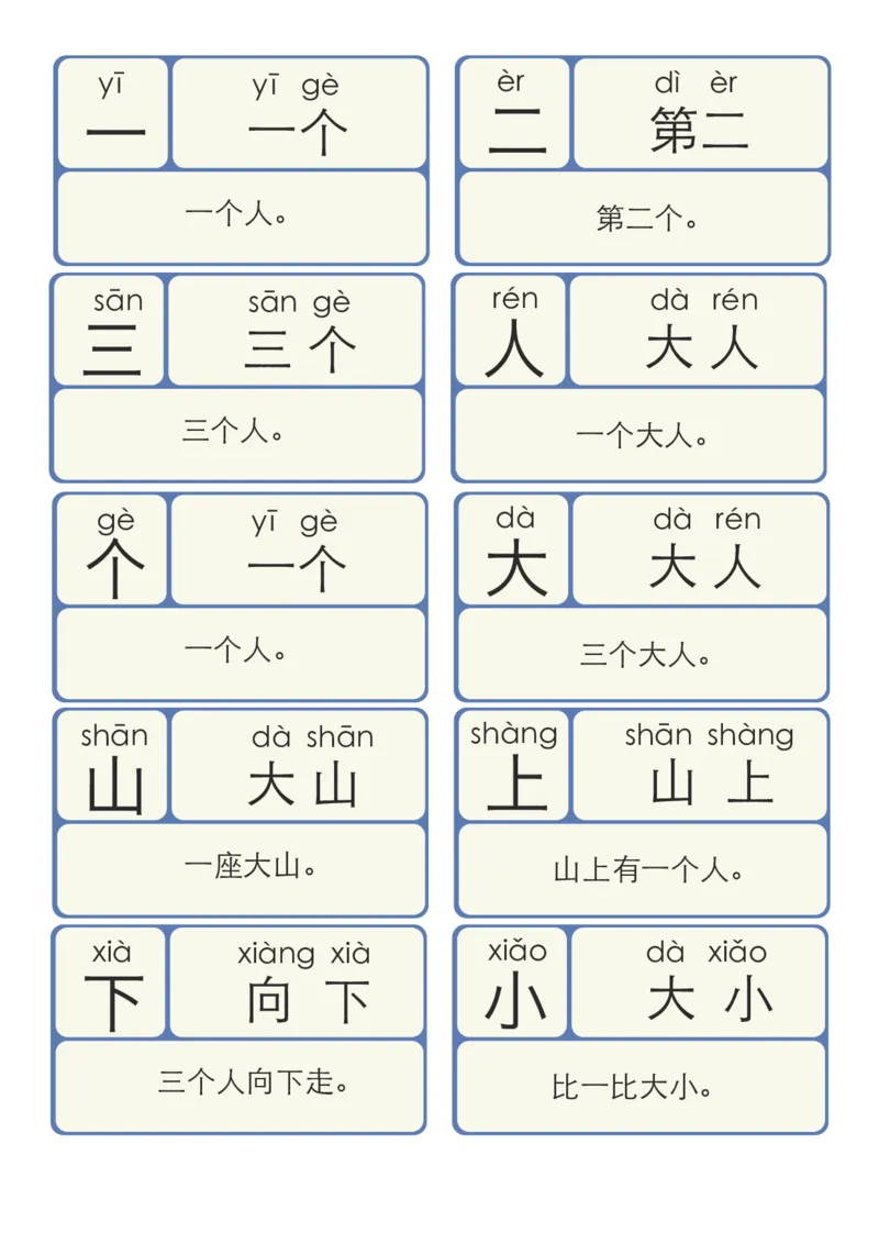 《幼小衔接识字拼音卡_小学1-6年级全科全套_1-6年级全科上册_一年级_幼小衔接暑假作业_幼小衔接语文_幼小衔接识字篇》第1页预览
