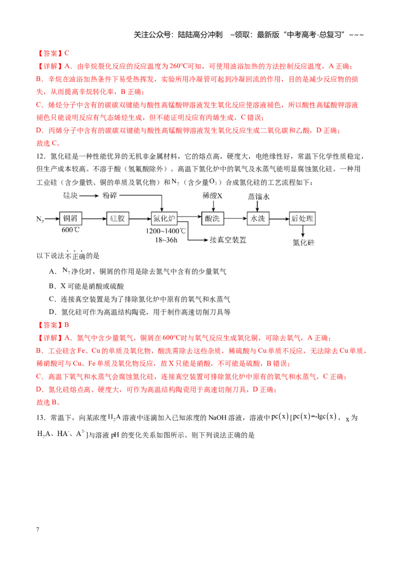 《高考化学一轮复习检测卷（湖南专用）（教师版）_05-化学-高考总复习_一轮复习_2026年-化学高考一轮复习_2026年高考化学一轮课件+讲义+练习（湖南专用）-G331》第7页预览