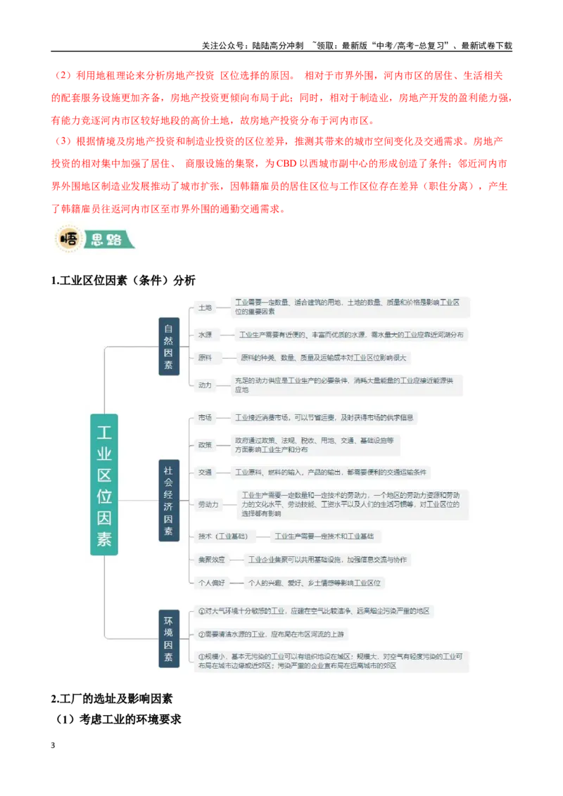 《大题09工业区位因素及发展方向与措施（4大热点角度）（教师版）（黑吉辽蒙专用）_07-地理-高考总复习_专项复习_2025年_2025年高考地理大题突破+限时集训（黑吉辽蒙专用）》第3页预览