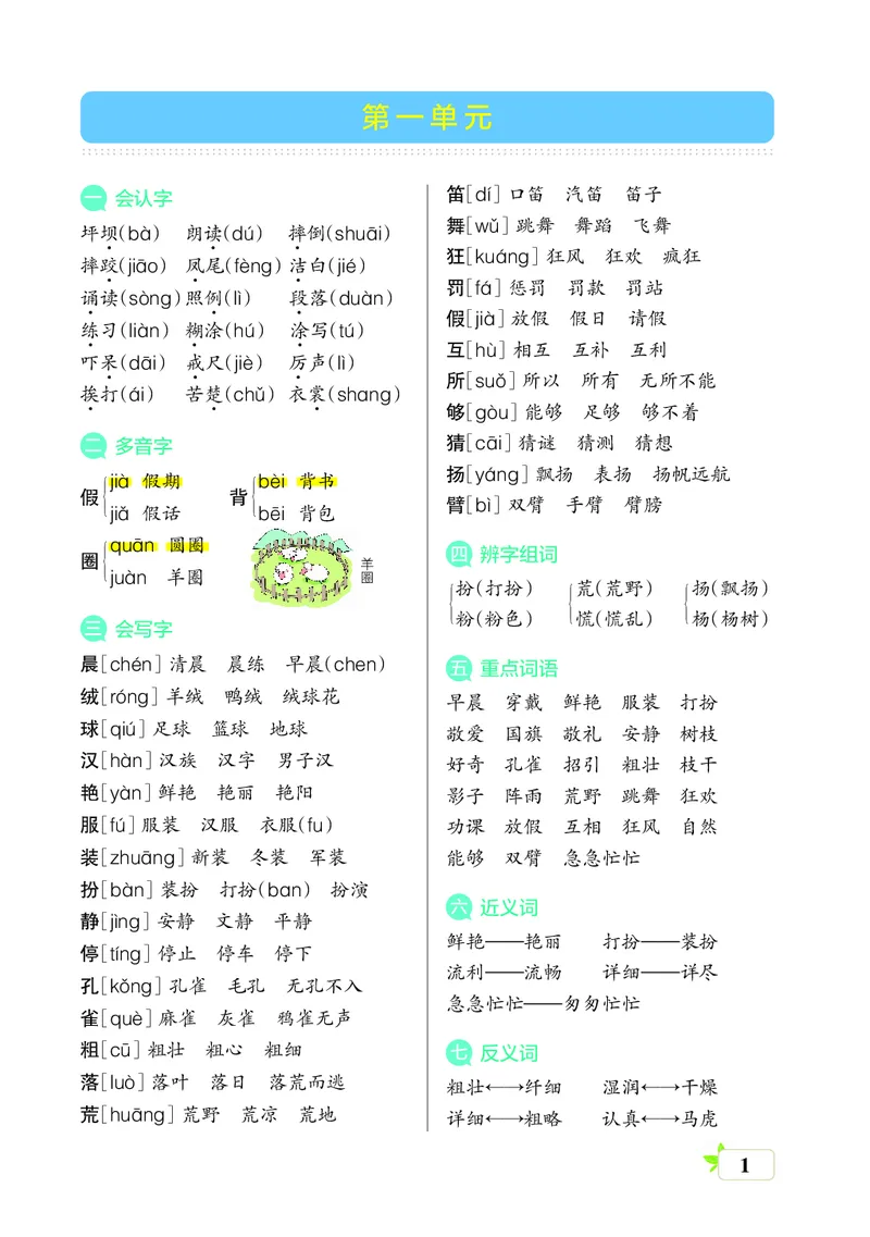 《三年级语文上册（核心考点梳理）_小学1-6年级全科全套_1-6年级全科上册_三年级_语文_语文三上单元知识点》第1页预览