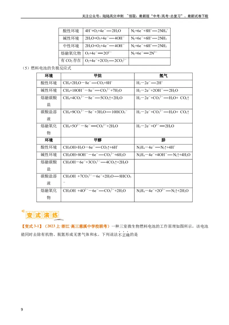 《题型11新型电化学装置分析（解析版）_05-化学-高考总复习_二轮复习_2024年_2024年新高考化学二轮复习热点题型归纳与变式演练》第9页预览