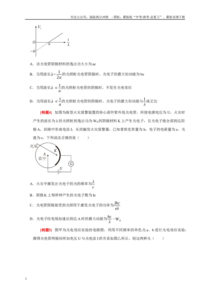 《专题14原子物理（原卷版）_04-物理-高考总复习_专项复习_2024年_2024高考物理复习二级结论题型详解全面复习知识点_资料》第3页预览
