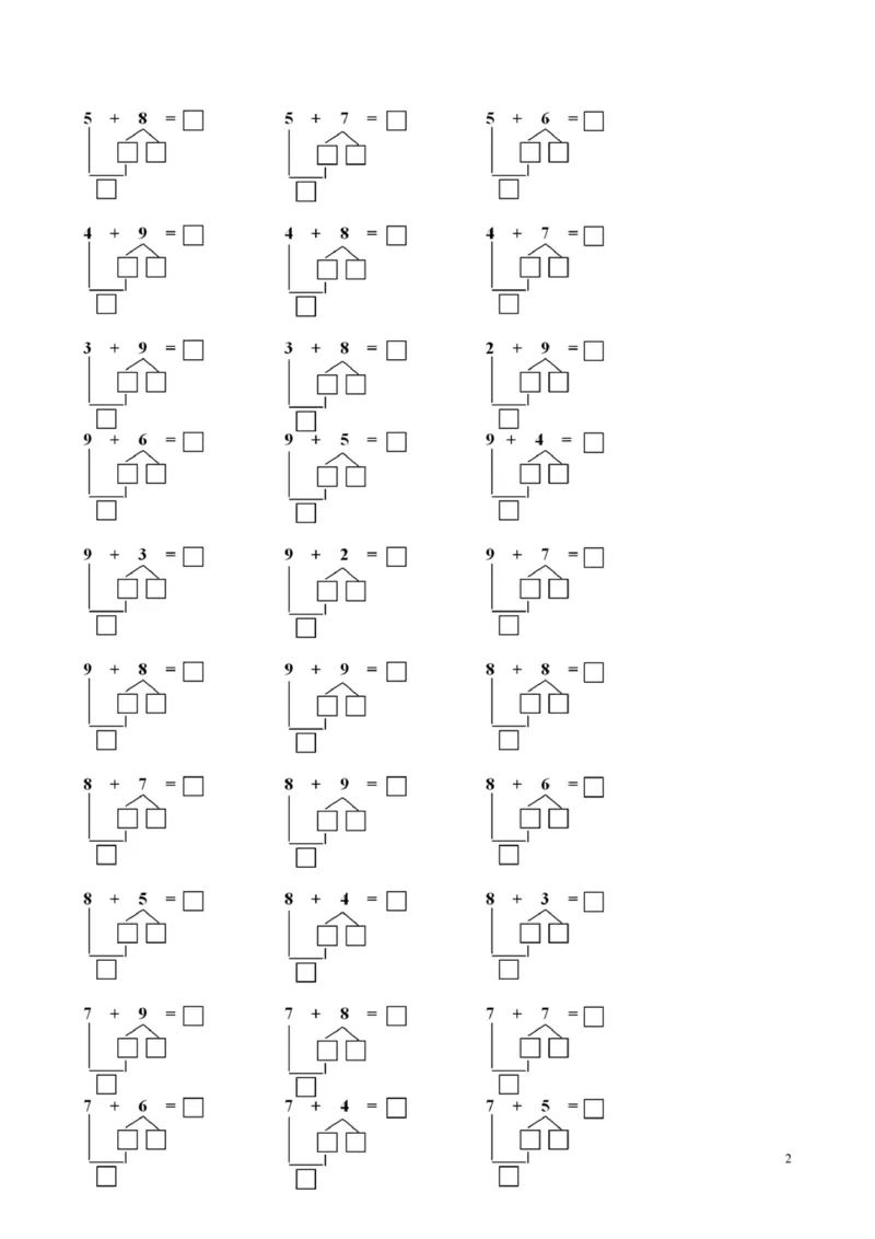 《幼小衔接一年级上册数学凑十法练习_小学1-6年级全科全套_1-6年级全科上册_一年级_数学_A一年级数学（通用版）_通用版数学一上专项练习》第2页预览