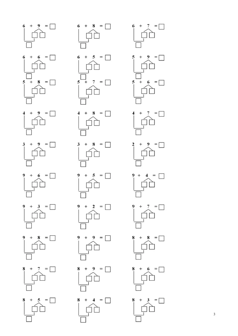 《幼小衔接一年级上册数学凑十法练习_小学1-6年级全科全套_1-6年级全科上册_一年级_数学_A一年级数学（通用版）_通用版数学一上专项练习》第3页预览