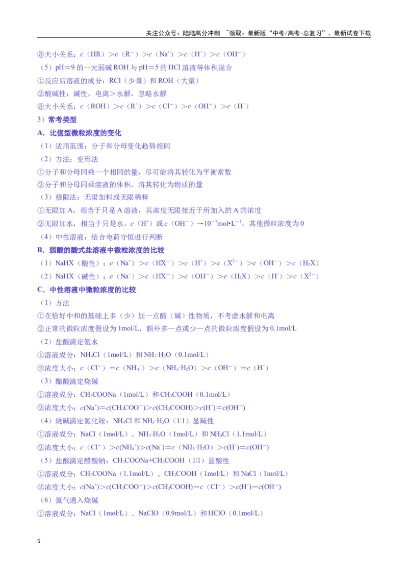 《题型14电解质溶液（原卷版）_05-化学-高考总复习_二轮复习_2025年_2025年高考化学二轮热点题型归纳与变式演练（新高考通用）》第5页预览