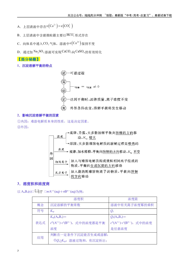 《题型14电解质溶液（原卷版）_05-化学-高考总复习_二轮复习_2025年_2025年高考化学二轮热点题型归纳与变式演练（新高考通用）》第7页预览