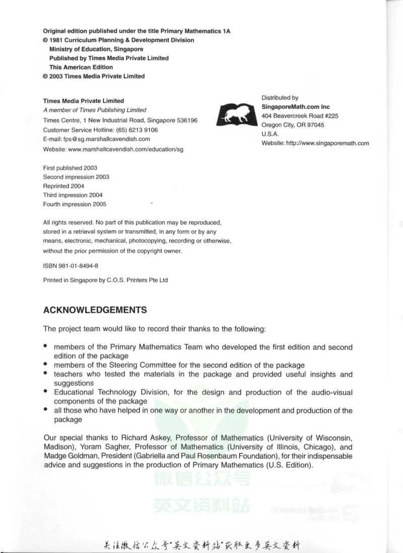 《新加坡PrimaryMathematics1ATextbook_小初高学习资料合集（每天更新）_国外原版英文教辅汇总_新加坡小学数学PrimaryMathematics》第3页预览