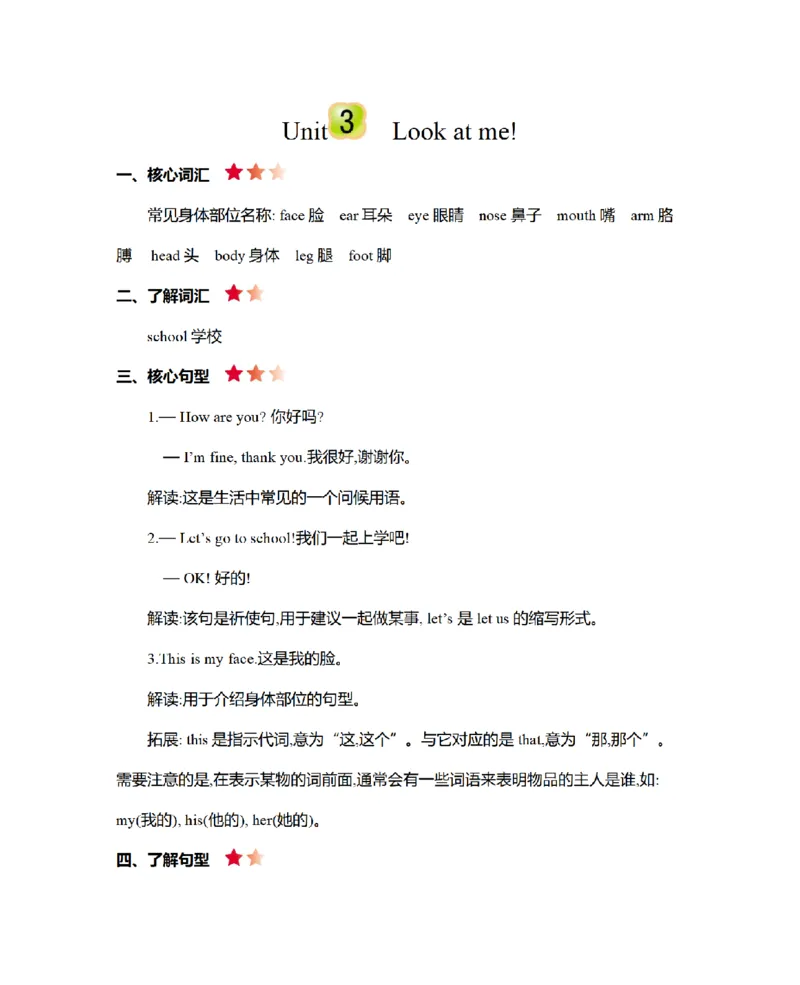 《三（上）英语（人教版PEP）Unit1-6知识点归纳_小学1-6年级全科全套_1-6年级全科上册_三年级_英语_A三年级英语（人教PEP）_人教PEP英语三上知识总结》第6页预览