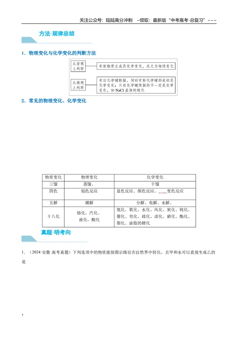《（重点·方法·点拨）第04讲元素与物质的分类-（学生版）_05-化学-高考总复习_一轮复习_2026年-化学高考一轮复习_2026年高考化学大一轮复习卓越讲义重难点-G355_资料》第7页预览