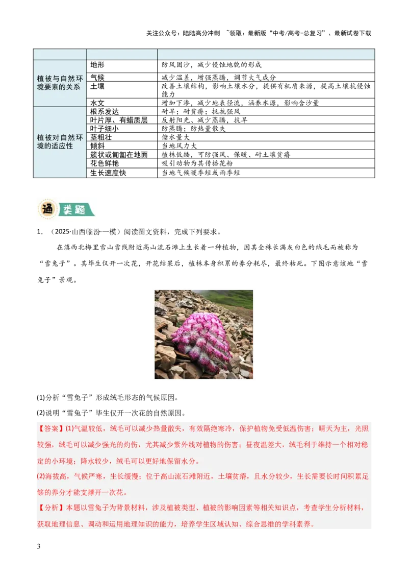 《大题04自然地理环境的整体性与差异性（5大热点角度）（解析版）_07-地理-高考总复习_三轮冲刺_大题精做冲刺2025年高考地理大题突破+限时集训（新高考通用）》第3页预览