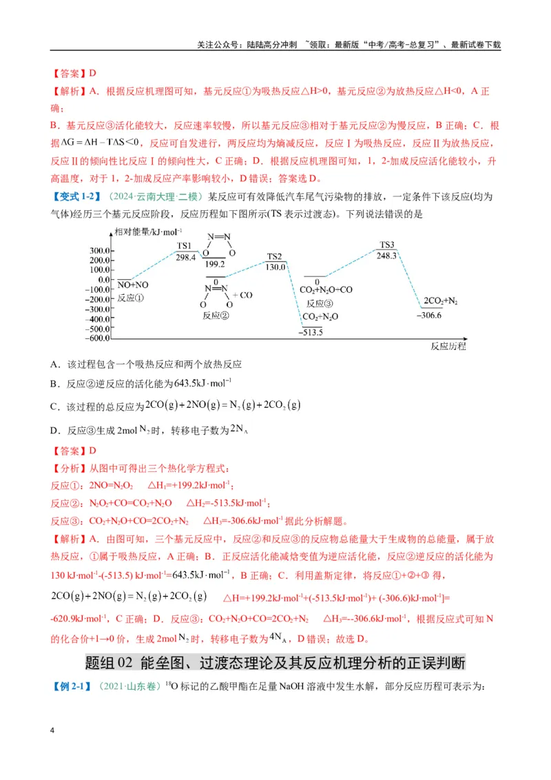 《题型10陌生反应机理图（解析版）_05-化学-高考总复习_二轮复习_2025年_2025年高考化学二轮热点题型归纳与变式演练（新高考通用）》第4页预览