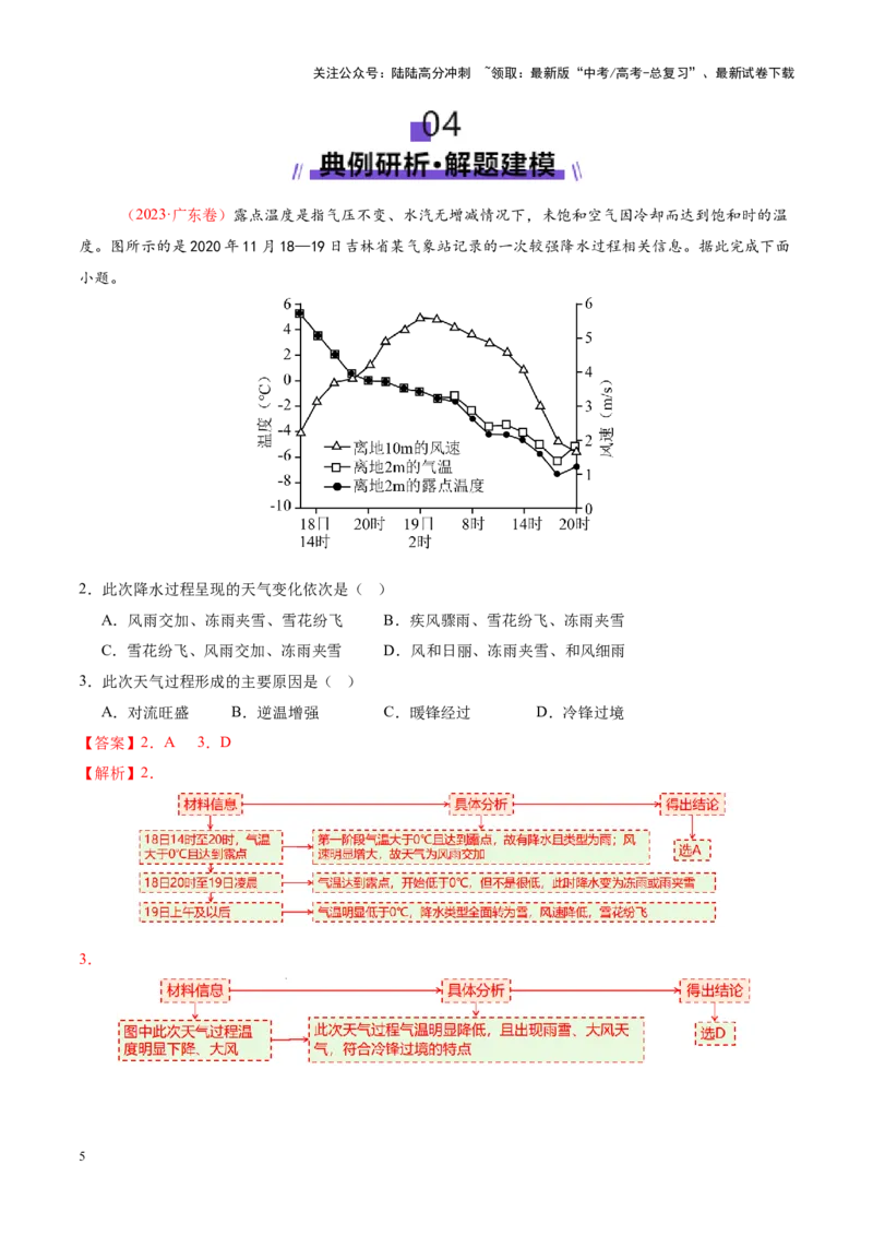 《微专题冻害（寒潮、冻雨等）（讲义）（教师版）_07-地理-高考总复习_二轮复习_2025年_2025年高考地理二轮复习课件+讲义+练习（新高考通用）_专题7自然灾害》第5页预览