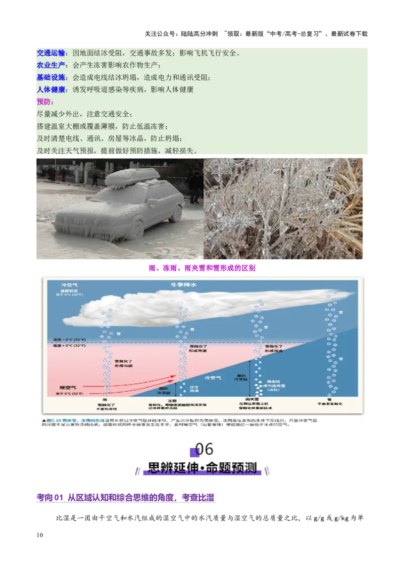 《微专题雨雾云（讲义）（教师版）_07-地理-高考总复习_二轮复习_2025年_2025年高考地理二轮复习课件+讲义+练习（新高考通用）_专题3大气运动》第10页预览
