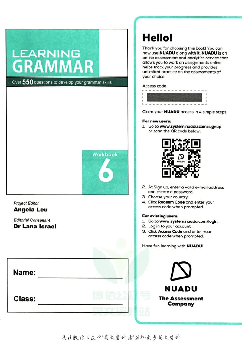 《新加坡SAPLearningGrammar语法练习册6级_小初高学习资料合集（每天更新）_国外原版英文教辅汇总_新加坡SAP系列_新加坡SAPLearningGrammar语法练习册》第2页预览