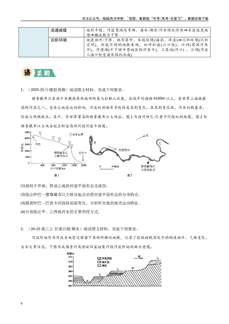 《大题03地表形态变化过程（5大热点角度）（学生版）_07-地理-高考总复习_专项复习_2025年_2025年高考地理大题突破+限时集训（新高考通用）》第6页预览
