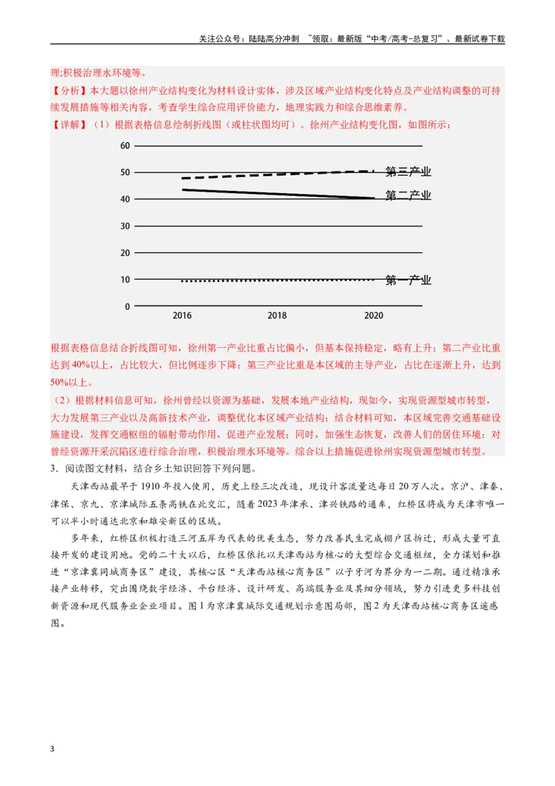 《押题15区域转型发展与产业结构变化-（解析版）_07-地理-高考总复习_专项复习_2024年_2024年高考地理大题考前押题预测押大题综合题全国通用_2023-2024年高考地理之考前押大题（通用版）18份》第3页预览